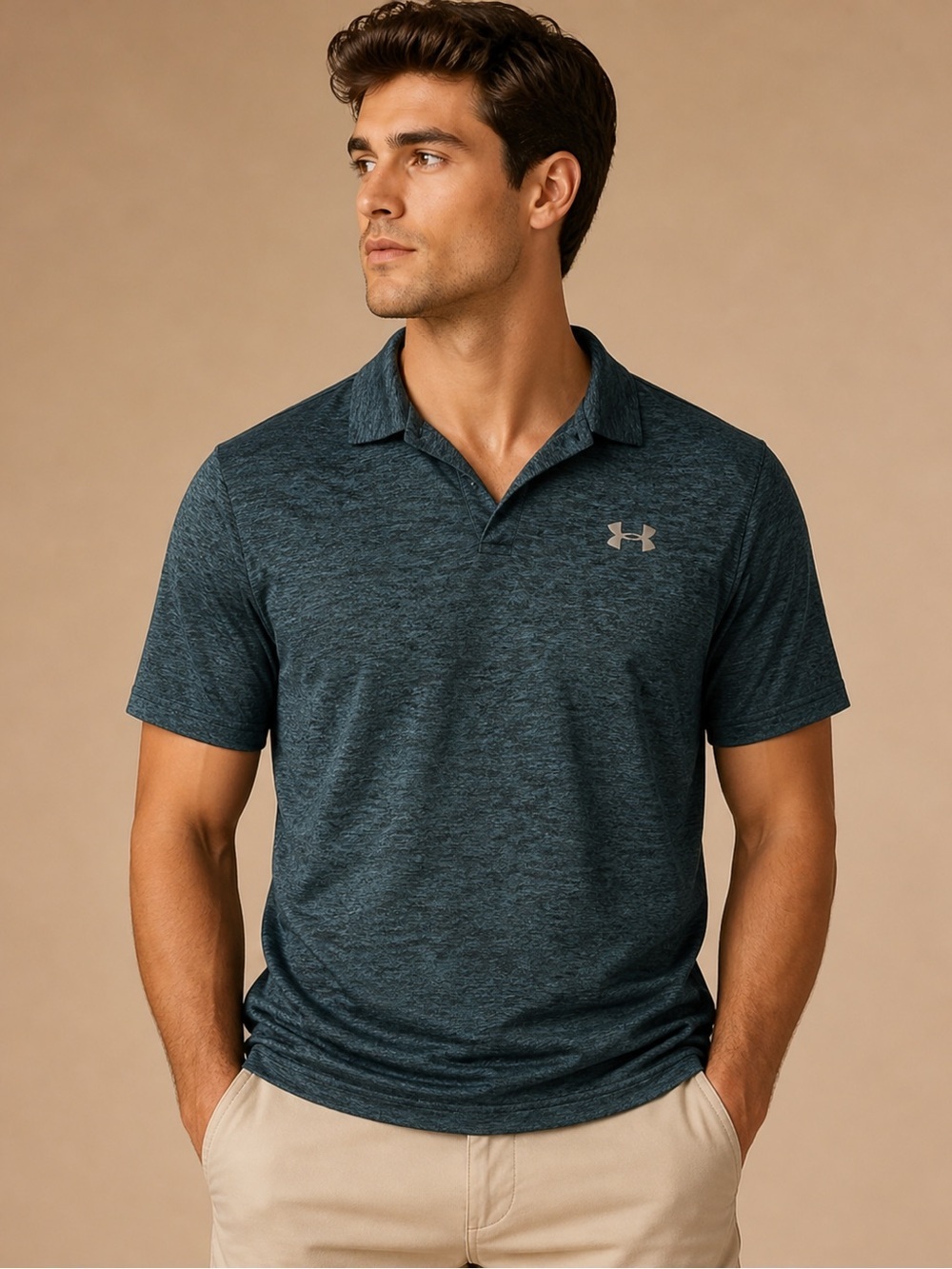Under Armour Teal Performance Polo XXL Men’s Athletic Golf Shirt Lightweight